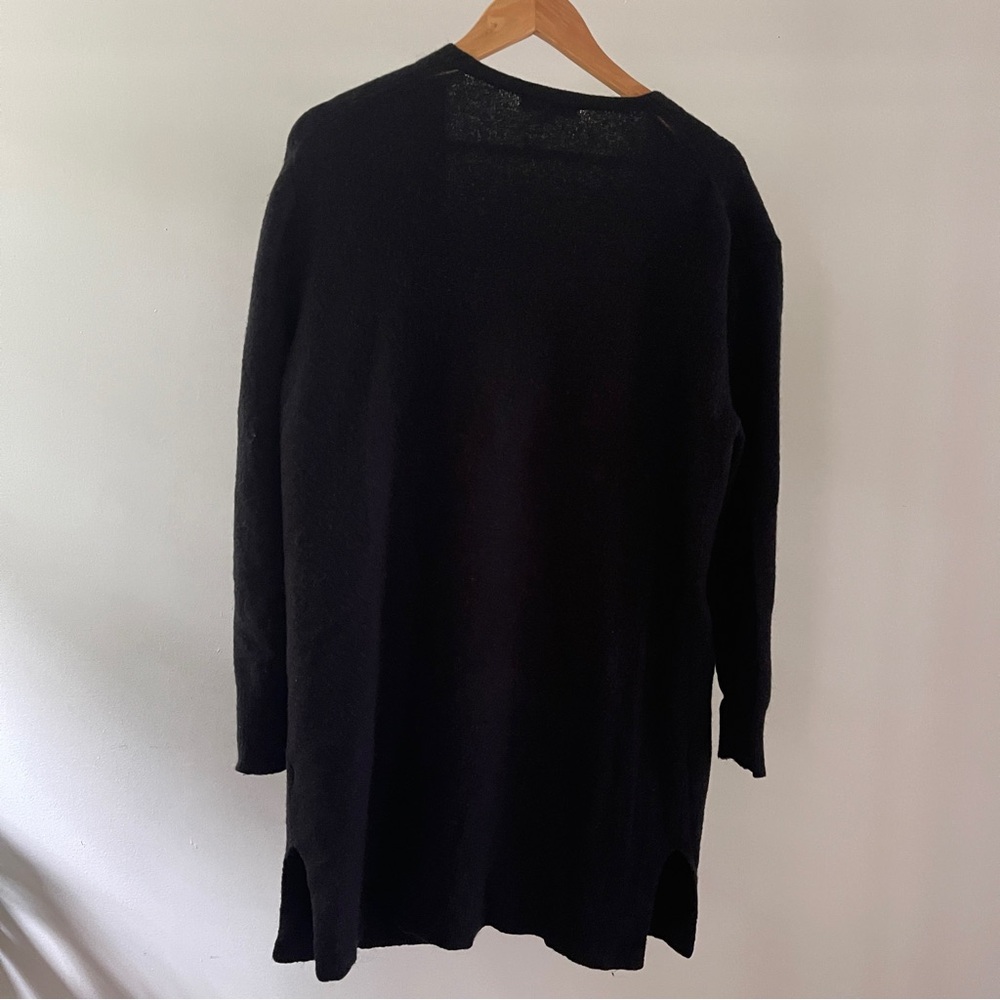 Madewell Black Open Front Cardigan - merino wool blend - Picture 4 of 5